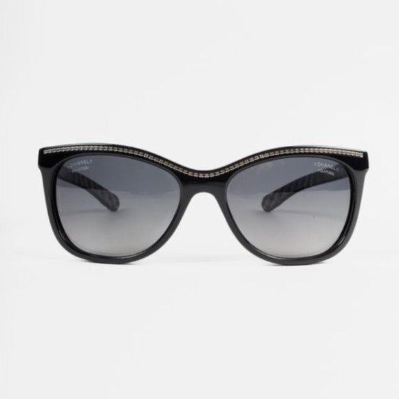 Chanel 6041 Black Cat-Eye Chain Sunglasses main image 4
